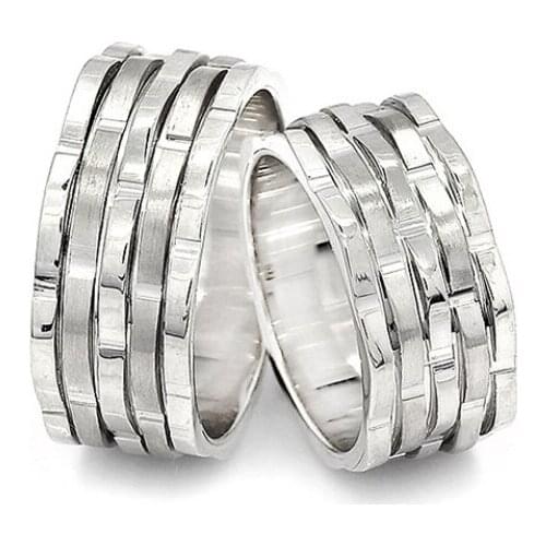 Couple Wedding Ring Sterling Silver 925 Woman And Man Luxury Jewelry Bands Fashion Engagement Anniversary Ancient Greek Model