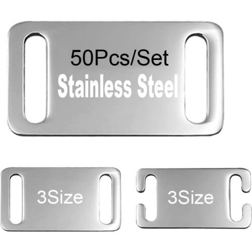 Wholesale 50Pcs Stainless Steel Pet Tag Custom Dog Tag Name Engraved Dog Collar Nameplate Personalized Pet Dog ID Tags For Dogs