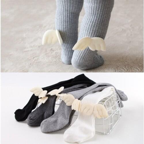 Girls striped girls underpants angel wings spring and autumn childrens thin babys big PP pantyhose cotton