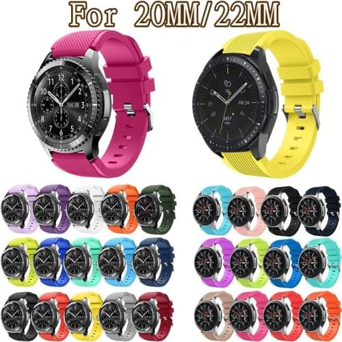 20mm 22mm Bracelet For HUAWEI Watch GT 2 Pro 2e For Samsung Galaxy Watch Gear S3 Silicone Band For Honor Magic Watch 2 Strap