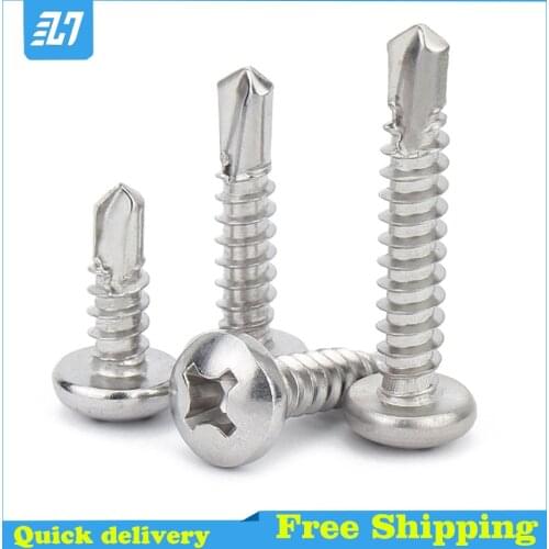 Phillips Pan Head Self Drilling Tapping Screw Metric Thread Cross Round Bolt M3.9 M4.2 M4.8 M5.5 M6.3