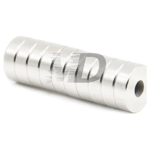 20pcs Super Strong Round Neodymium Countersunk Ring Magnets 15mm x 3mm Hole: 3mm N50 Neodymium Magnet Free Shipping