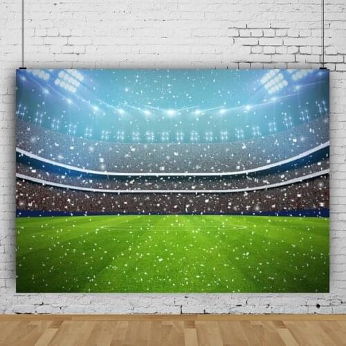 Grandstand Football Field Vinyl Background Shooting Backdrop Props Sport Birthday Portrait Photography Decors Video Photocall