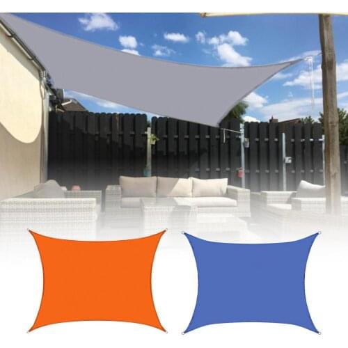 2*2m Rectangle Sun Shade Waterproof UV-proof Wear Resistant Dust-proof Garden Terrace Canopy Swimming Yard Sun Shade for Outdoor
