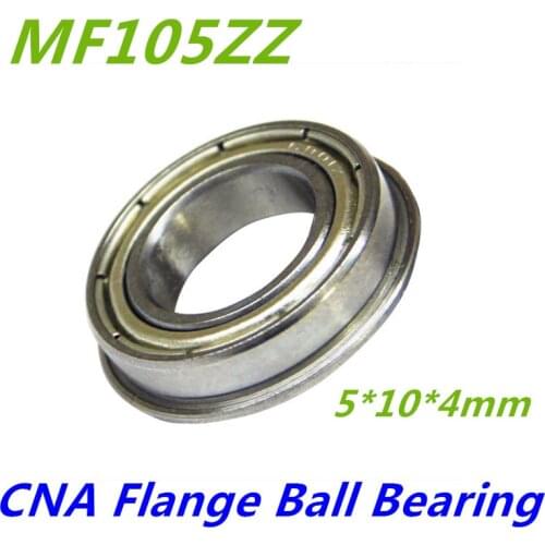 5pcs flanged shaft bearing MF105 MF105ZZ MF105ZZ 5*10*4mm bearing