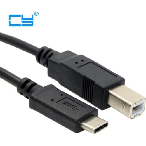 5pcs USB-C USB 3.1 Type C Male Connector to USB 2.0 B Type Male Data Cable for Cell Phone & Macbook & Laptop