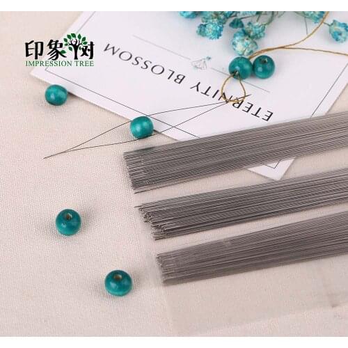 6Pcs/Lot 45/58/75/100/115/125mm Big Eye Curved Beading Needles Threading String Cord Easy Jewelry Making Tools Dull Silver 1194