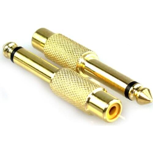 2pcs 6.5mm RCA female audio connector audio jack and plug for headset HIFI and other equipments