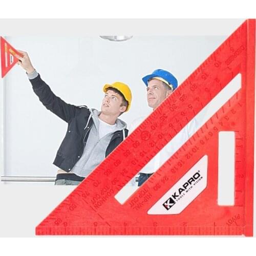 Free shipping 1pc KAPRO Carpentry triangle Multifunctional woodworking triangle 45 degree angle 90 degree plastic square