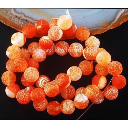 Free shipping Women 8mm Dragon Veins Carnelian Ball Loose Beads 14.5" FG6525