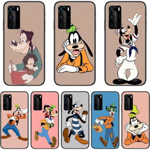 Goofy Happy Dog Disney Design Soft TPU Phone Case For Huawei P 40 30 20 10 9 8 Lite E Pro Plus Black Etui Coque Painting Hoesje