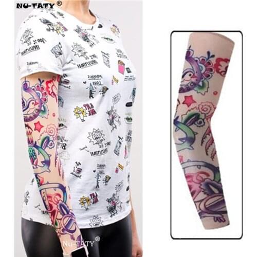Nu-TATY Birds of Flowers Man&woman style Tattoo Sleeve Stockings Body Art Leggings Cool Boys Girls Party Wearings