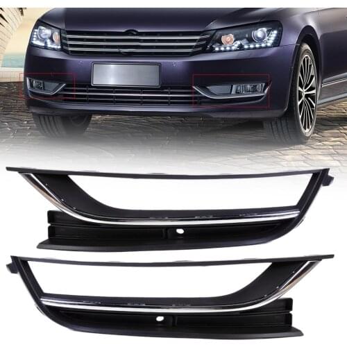 CITALL Front Bumper Left Right Fog Light Grill Grille 56D853665 56D853666 for VW Passat NMS 2012 2013 2014 only America Model