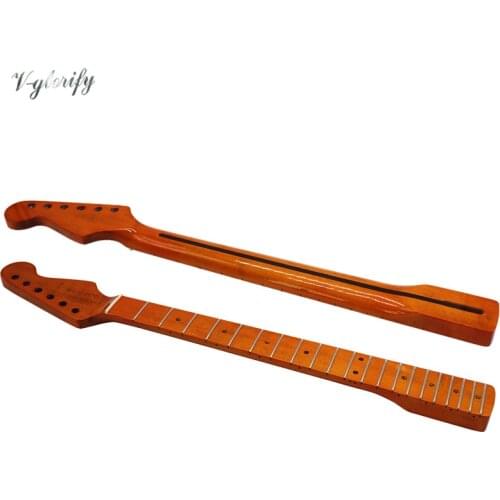 ST electric guitar neck strat guitar neck One piece wood strat neck Canada maple 21 frets high gloss neck for electric guitar