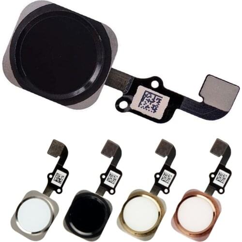 Home Button Key With Flex Cable For iPhone 6 6Plus 6s Plus Black/White/Gold Homebutton Assembly