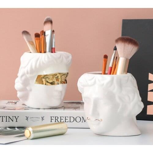 Ceramic Flower Vase Modern home decor David White Garden Pots Planters Flower Pot Plant Pot Living Room Decor Desk Accessories