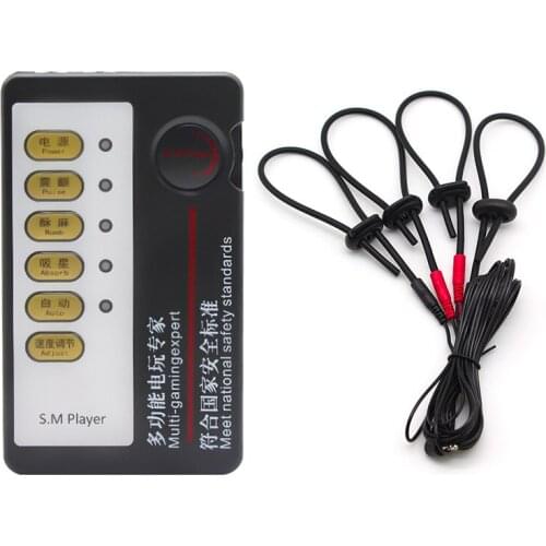 Electric Shock Pulse Penis Rings Prostate Massager Electro Stimulation Massage Cock Ring Sex Tools For Men Adult Toys