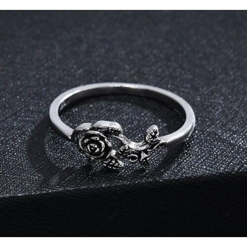 Rings for Women Women Men Retro Rose Wedding Ring Fashion Stainless Steel Women Jewelry Accesories Gifts for Girls