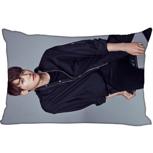 Hot Park Hyung Sik Printed Satin Pillowcases Two sides Standard Silk Soft Rectangle zipper pillowcover More size Custom LOGO