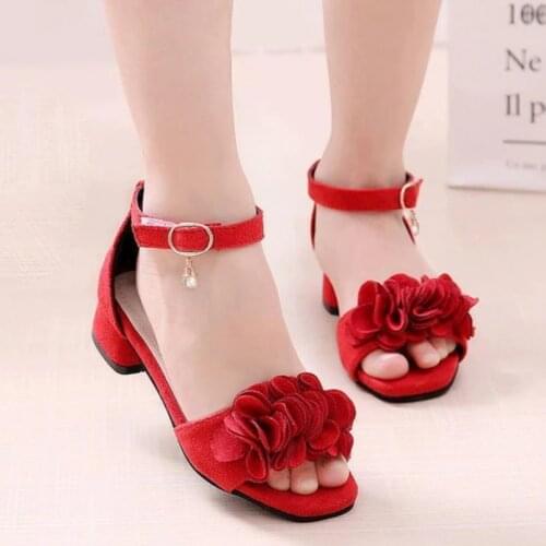 Girls Dress Shoes Ankle Kids Leather Shoes Girls Low Heels Children Gladiator Sandals Shoes 4 5 6 7 8 9 10 11 12 13 14 Years