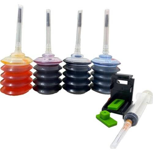 Vilaxh 30ml Dye Ink Refill Kit Replacement For HP Printer Ink For Canon Refillable ink Cartridge