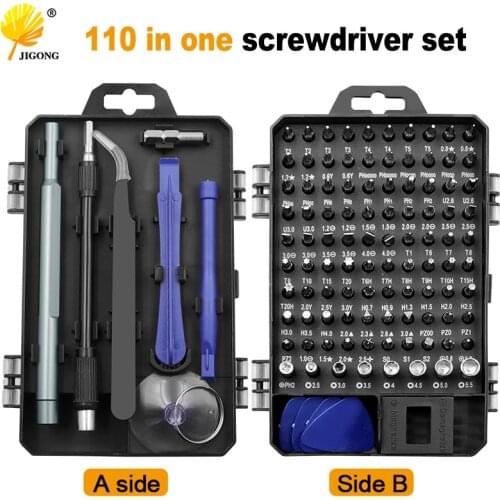 110 in 1 Screwdriver Set Screwdriver Bit Set Torx Hex Multifunction Precision Mobile Phone Hand Tools