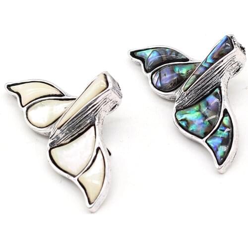 Natural Shell Brooches Cute Whale Tail Shape Alloy Pins for Women Favorite Party Weddings Costume Accessories Brooch Jewelry