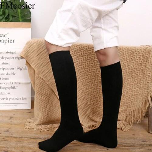 4 Pairs Winter High Quality Big Size Men Thick Long Thermal Warm Terry Calf Socks Black Gray Male 39 40 41 42 43 44 45