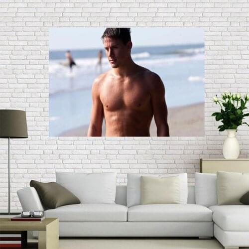 New arrival Custom Channing Tatum Canvas Painting Poster Home Decor Cloth Fabric Wall Art Poster for Living Room