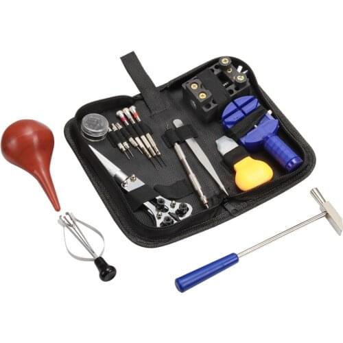 New 16pcs Watch Repair Tool Kit Set Watch Case Opener Link Spring Bar Remover Screwdriver Tweezer Watchmaker Dedicated Device