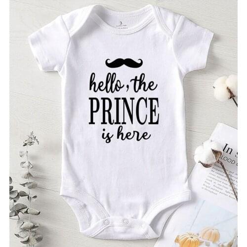 Clothing for Babies Kids' Things Hello ,the Prince Is Here Baby Boy Winter Clothes Romper for Newborn Onesies Children Jumpsuits