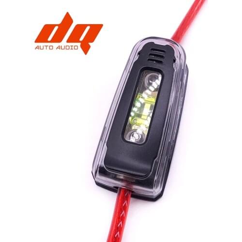 100A 12V Car Audio Amplifier Circuit Breaker Fuse Holder AGU Style Stereo Amplifier Refit 8GA 6GA Wires Cable