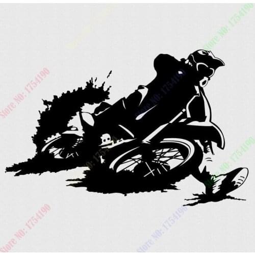 Size 90X58cm Motocross Motorbike Wall Art Sticker Decal DIY Home Decoration Wall Mural Removable Bedroom Sticker