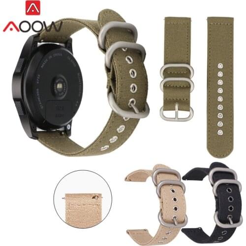 NATO Nylon Strap Ring Buckle 18mm 20mm 22mm 24mm Soft Canvas Fabric Quick Release Band Bracelet for Samsung Huawei Smart Watch