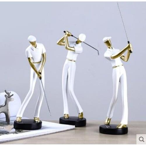 NORDIC CREATIVE GOLF SPORTS FIGURES CRAFTS STATUES, CREATIVE MODERN ART, HOME OFFICE DESKTOP DECORATION GIFTS