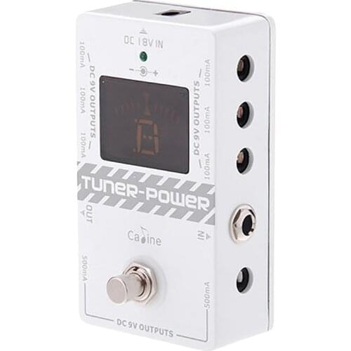 Caline Cp-09 2-In-1 Tuner and Power Supply True Bypass for Dc 9V Electric Guitar Effect Pedal Eight Isolated Outputs Multifuncti