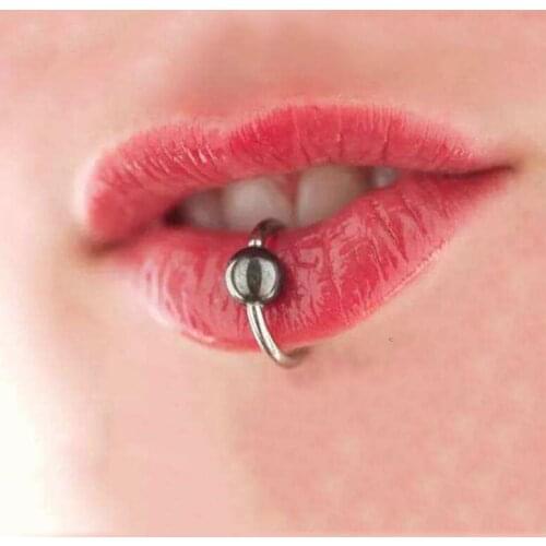 1PC Body Jewelry Nose Ring Goth Punk Lip Ear Nose Clip On Earrings Septum Piercing Nose Ring Hoop Lip Hoop Ring Earrings Jewelry