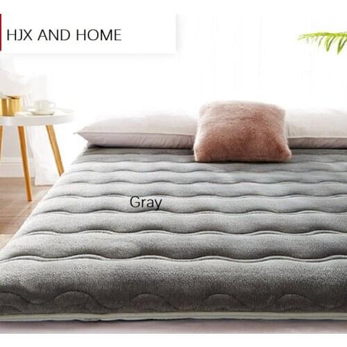 HJX high quality Thicken Flannel fabric Warm material filled warm in winter mattress Foldable mats folding bed product