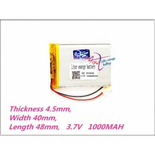 454048 3.7V1000MAH lithium polymer battery universal instrument navigation GPS MP3/4/5 equipment lithium batteries