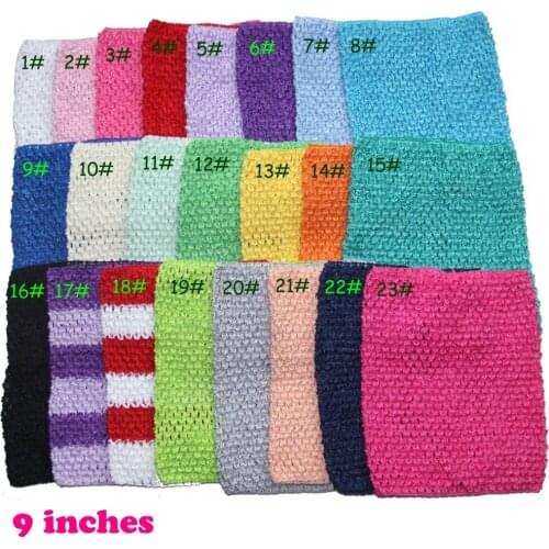 9 inch crochet tube top 7.5*9cm inch top elastic top for baby dress more than 30 colors instock