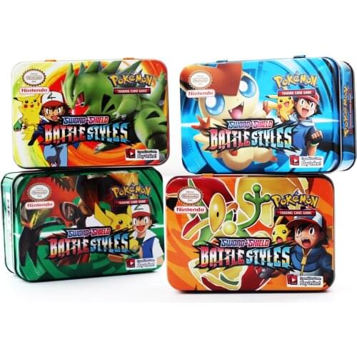 Anime 42PCS Pokemon Kaarten Cards Iron Metal Box SUN&MOON TEAM UP GX Shining Cards Toy Battle Game Collection Cards Kids Christm