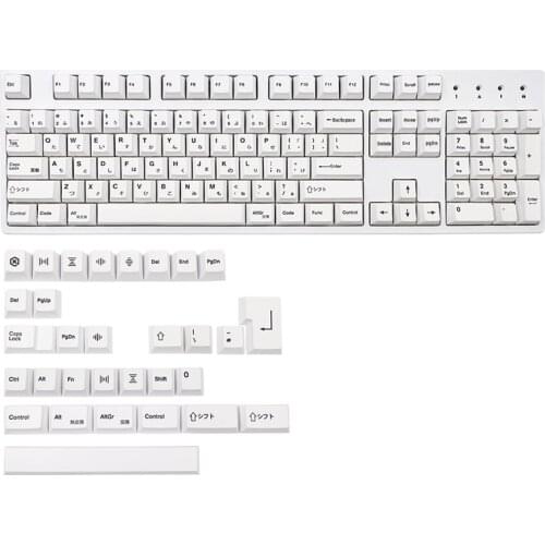 135 Key White PBT Keycap Cherry Profile Dye Sublimation Keycaps For Mechanical Keyboard GK61 K70 G710 Layout Iso Key