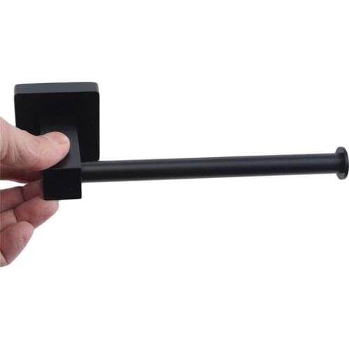 Black Toilet Paper Holder Stainless Steel Wall Mount Shelf Paper Towel For Bathroom Accessories