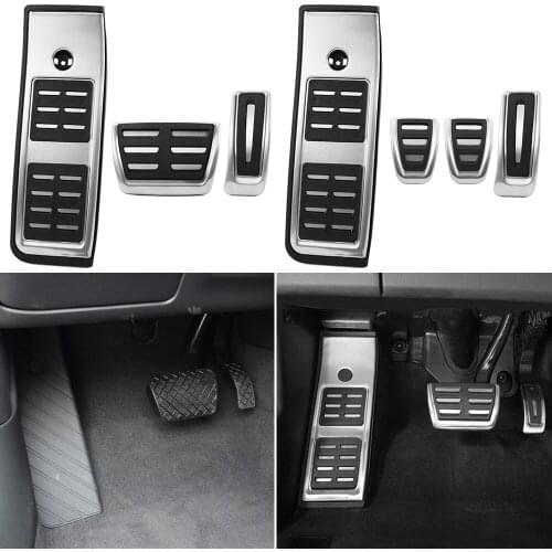 For Audi A4 B9 A5 F5 2016-2019 Sedan Avant Sport Automatic High Quality Stainless Steel Fuel Brake Footrest Pedal Cover