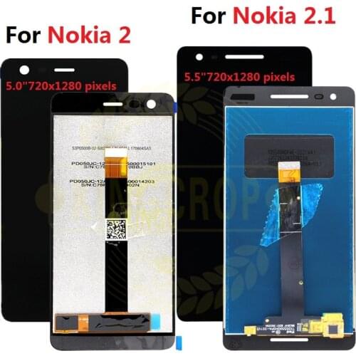 For Nokia 2 LCD 1029,1035,1007 Display Touch Screen Glass Digitizer Assembly for nokia2 Nokia 2 .1 lcd 1080,1092,1084,1093,1086