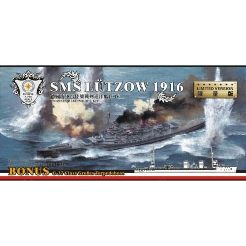 Flyhawk 1301S 1/700 German Battlecruiser Lutzow (G-37 Grobes Class Torpedoboot) Model Kit