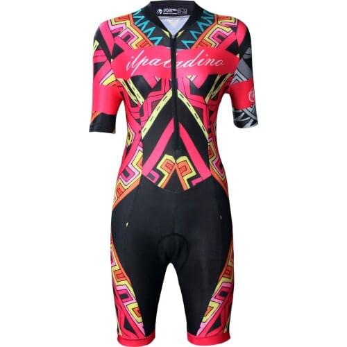 Quality Women Triathlon Suit Lycra Flower Black Tri Short Sleeve Clothing Breathable Mountain Bike MTB Road Bike Cycling Jersey