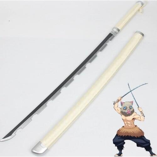 Hashibira Inosuke Cosplay Sword Demon Slayer Kimetsu no Yaiba Costume Weapons Prop Kimetsu no Yaiba Hashibira Inosuke Cos Wig