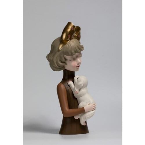 Cute Girl and Cat Accessories Home Decoration Desktop Decoration Wedding Gift Couple Lover Gift Girl Decoration