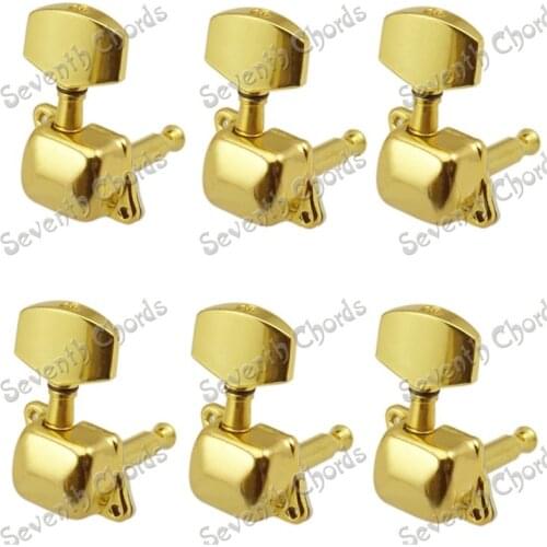 QHX A set 6R Gold Semiclosed Guitar Tuning Pegs keys Tuners Machine Heads guitar accessories parts Musical instrument